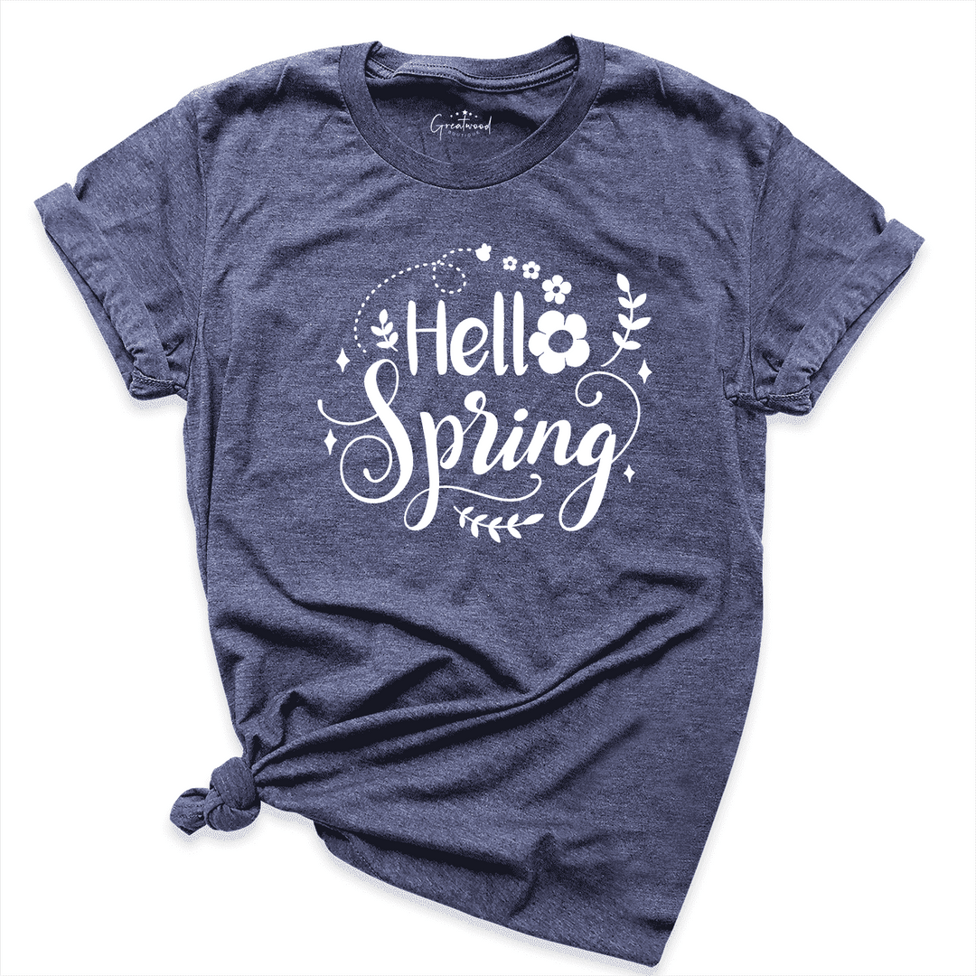 Hello Spring Shirt Navy - Greatwood Boutique