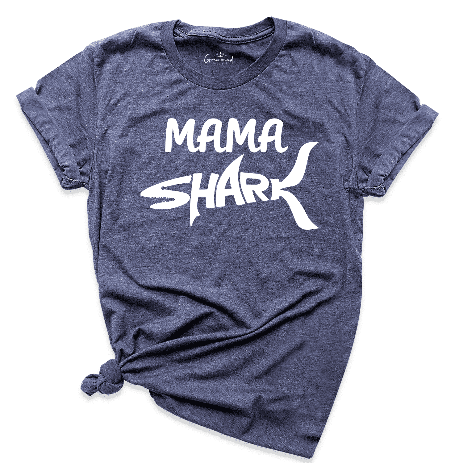 Mama Shark Shirt Navy - Greatwood Boutique