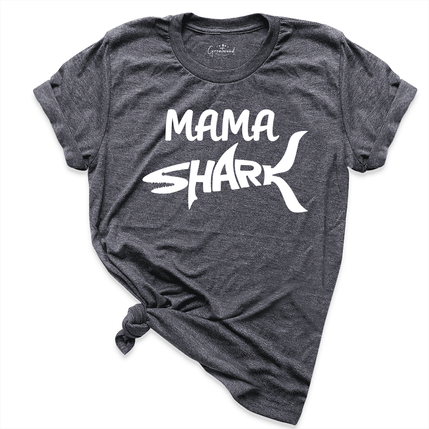 Mama Shark Shirt D.Grey - Greatwood Boutique
