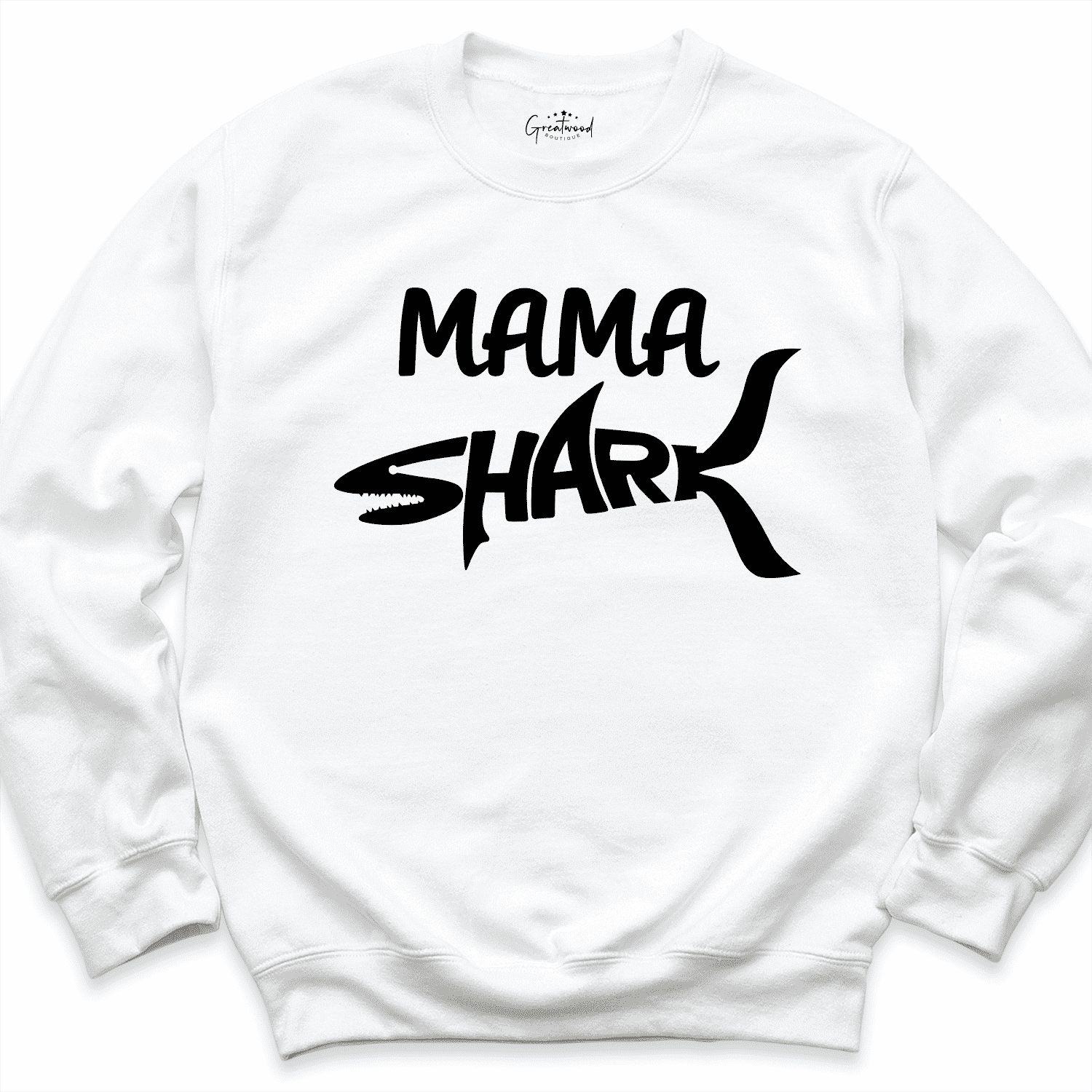 Mama Shark Shirt White - Greatwood Boutique