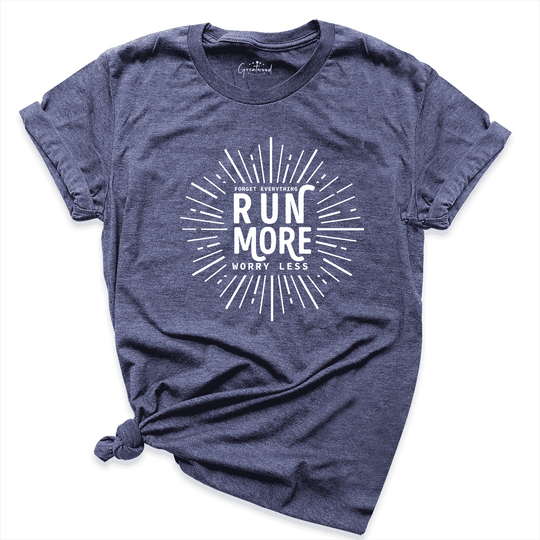 Run More Worry Less Shirt Navy - Greatwood Boutique
