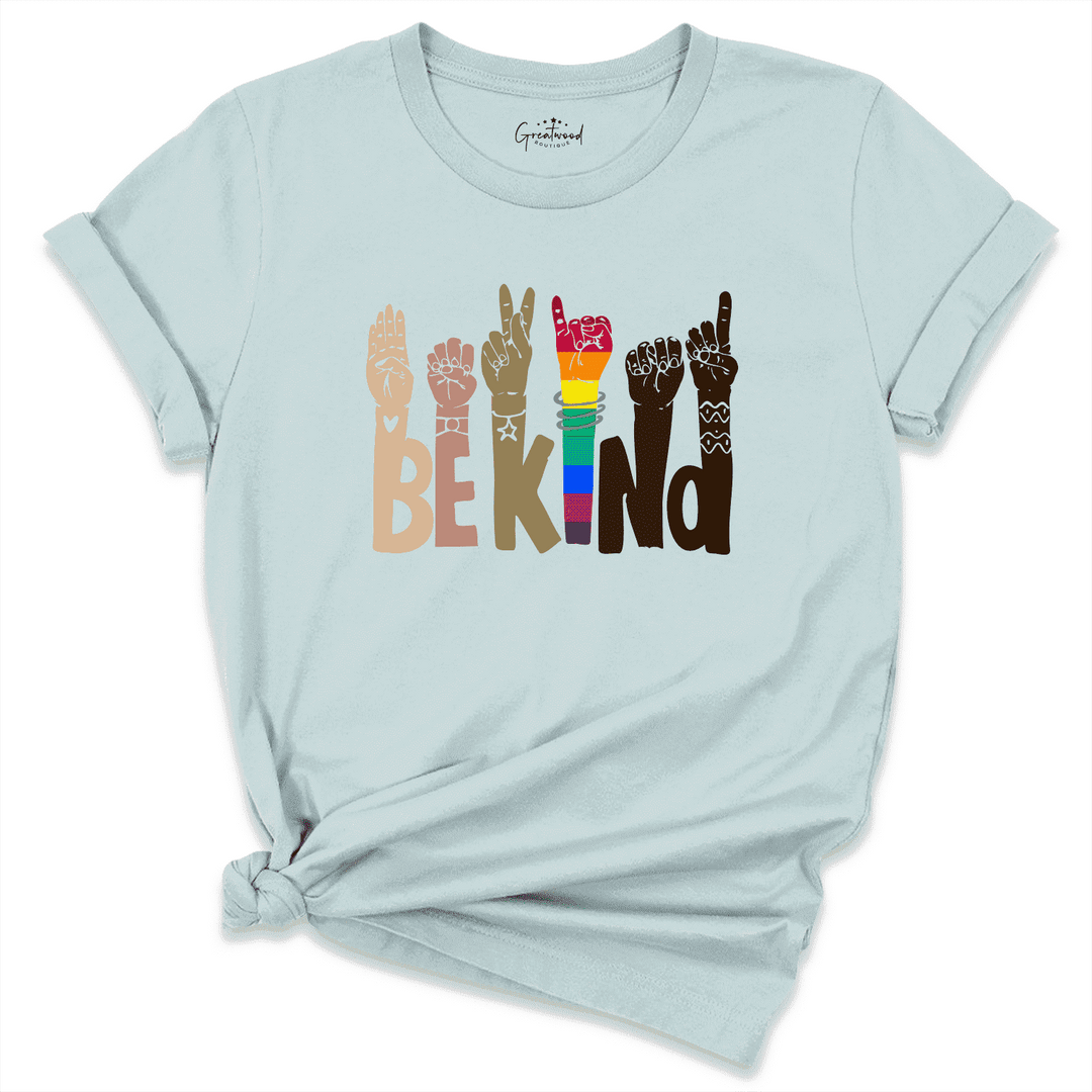 Kind Sign Language Shirt Blue - Greatwood Boutique