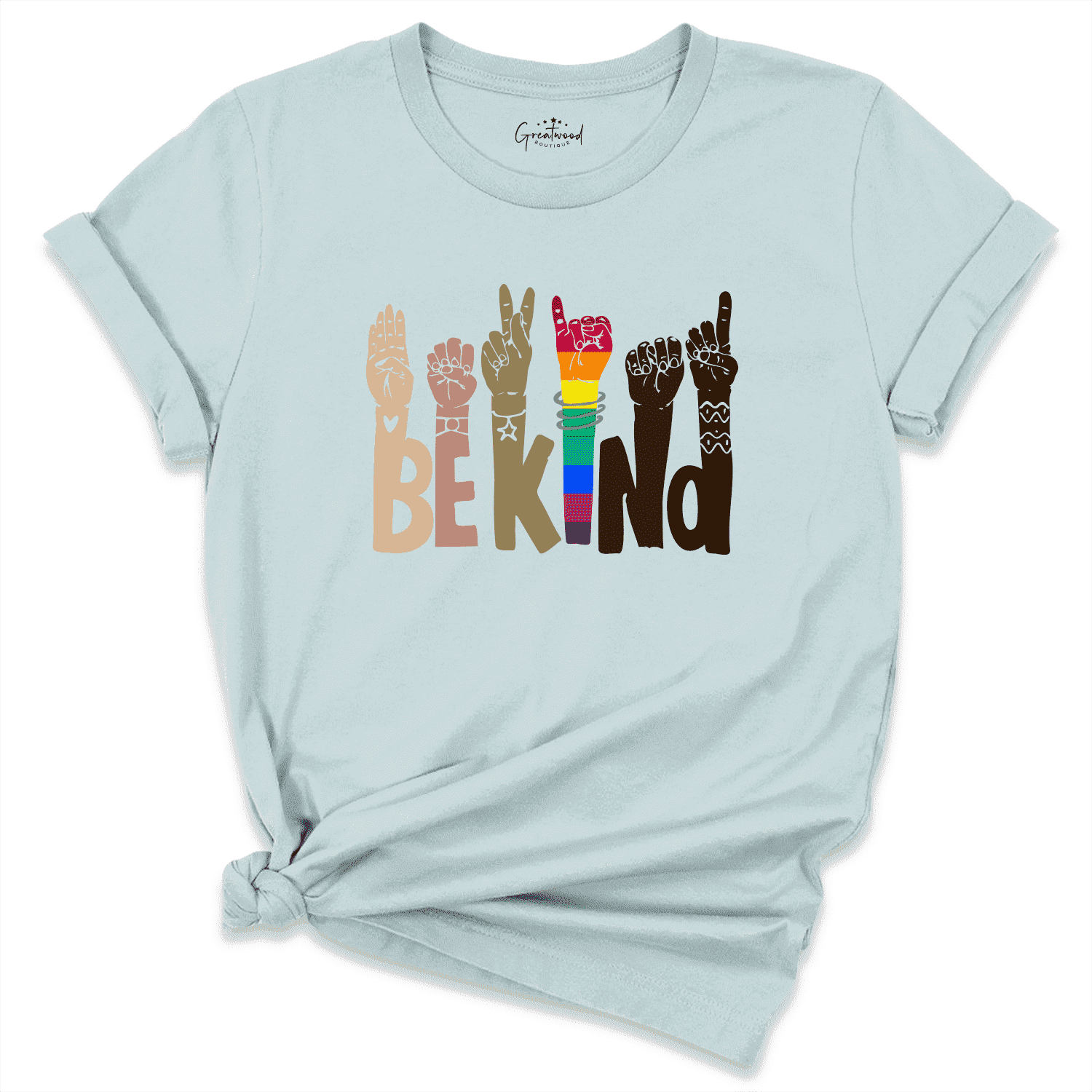 Kind Sign Language Shirt Blue - Greatwood Boutique
