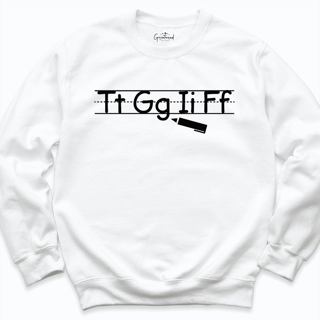 Funny Teacher Sweatshirt White - Greatwood Boutique