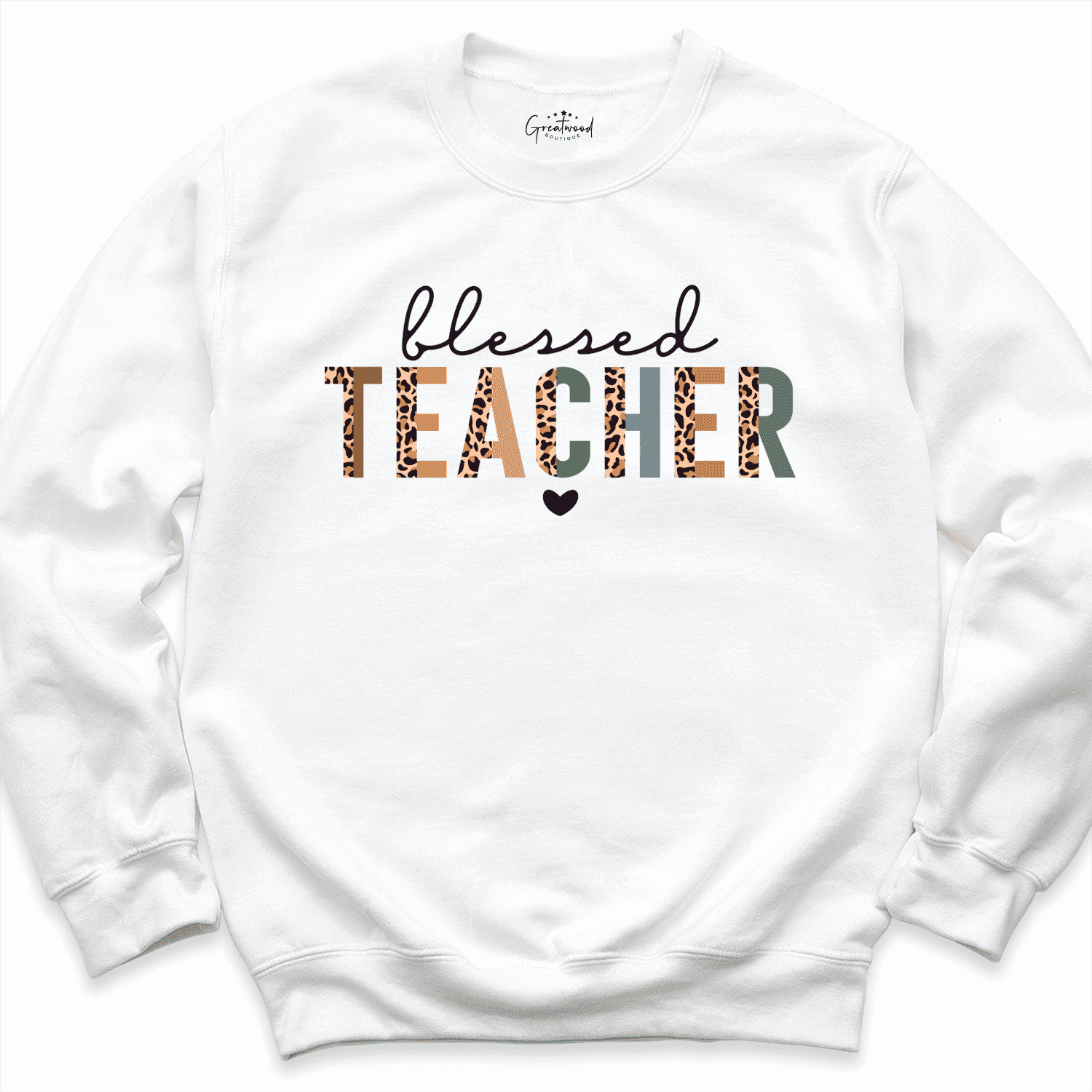 Blessed Teacher Sweatshirt White - Greatwood Boutique