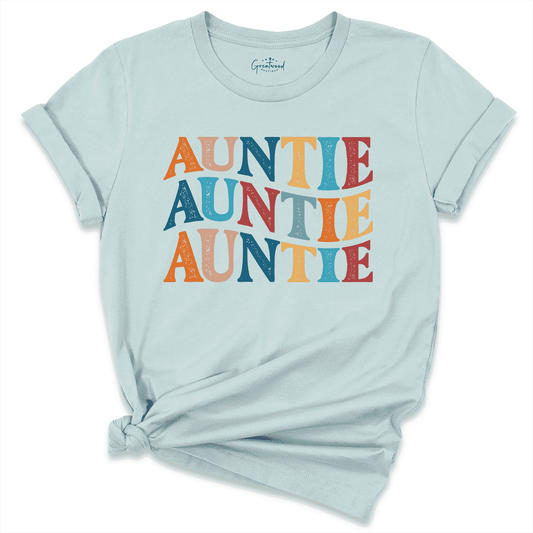 Colorful Auntie shirt Blue - Greatwood Boutique