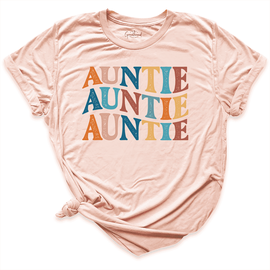 Colorful Auntie shirt Peach - Greatwood Boutique