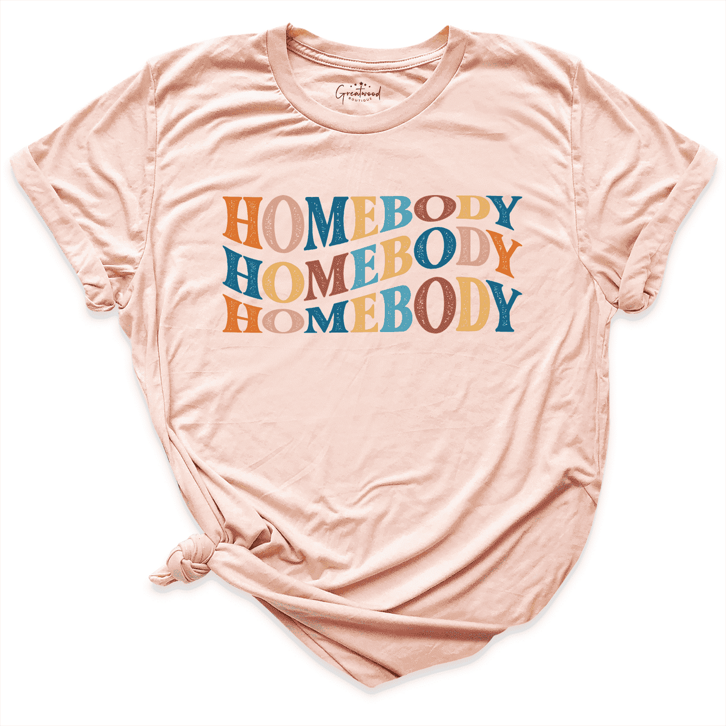 Homebody Shirt Peach - Greatwood Boutique