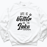 Life Is The On The Lake Sweatshirt White - Greatwood Boutique