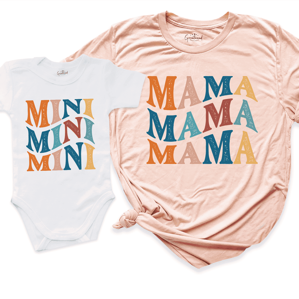 Mama and Baby Shirt Peach - Greatwood Boutique
