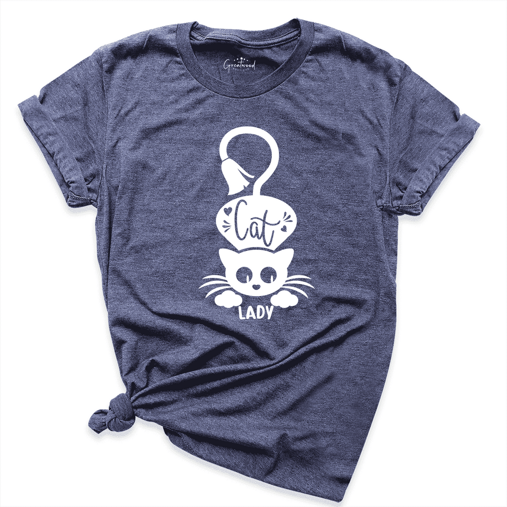 Crazy Cat Lady Shirt Navy - Greatwood Boutique