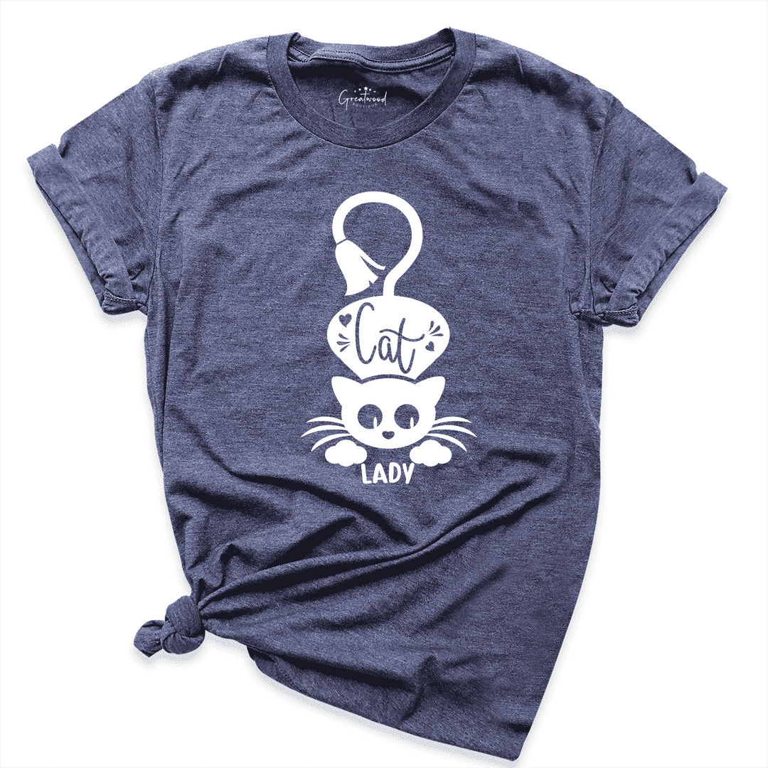 Crazy Cat Lady Shirt Navy - Greatwood Boutique