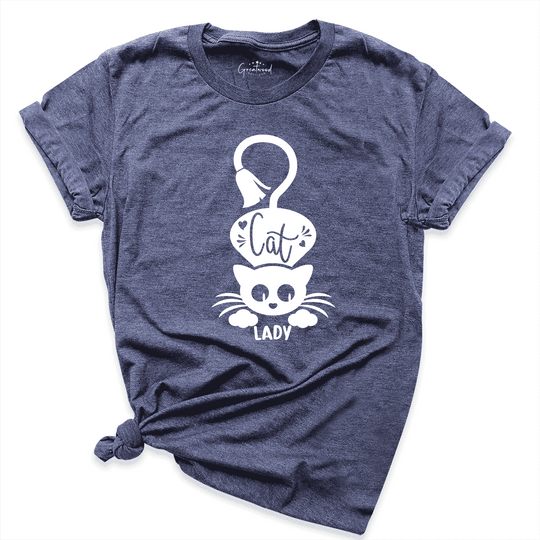 Crazy Cat Lady Shirt Navy - Greatwood Boutique