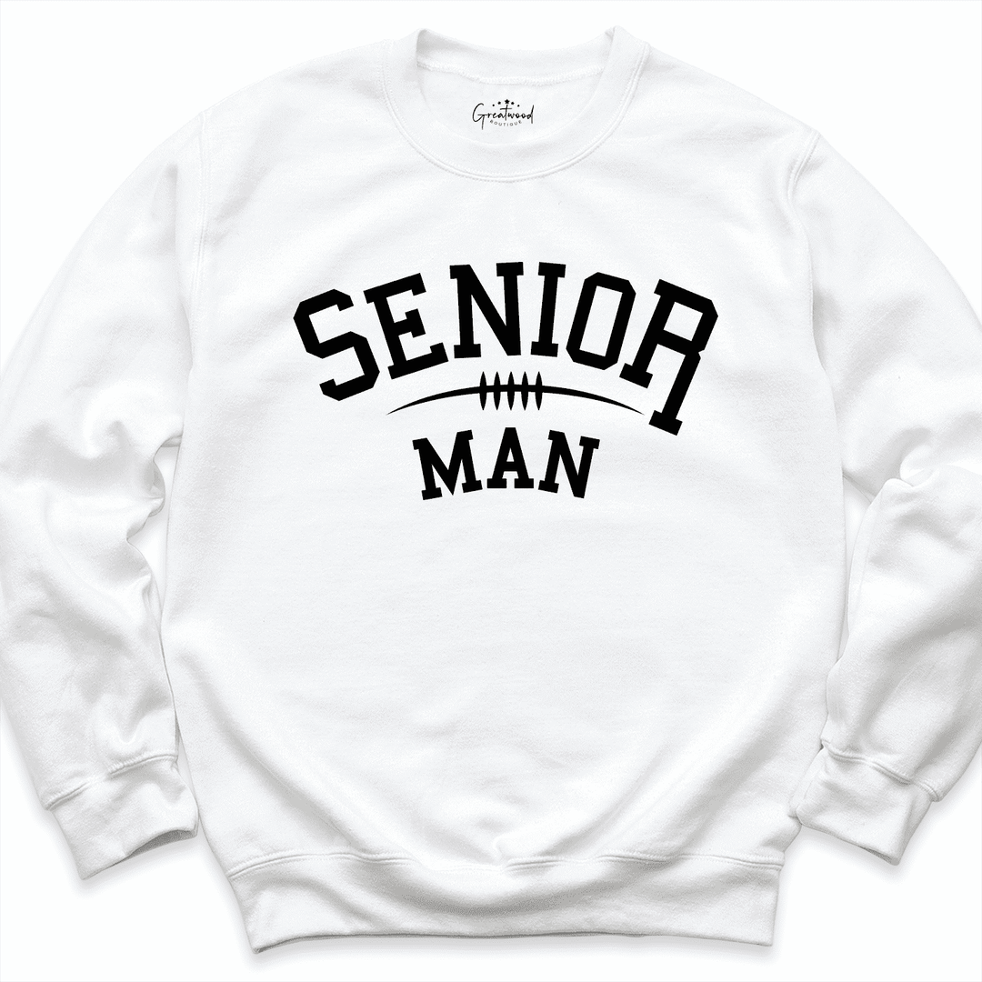 Senior Football Man Sweatshirt White - Greatwood Boutiqou