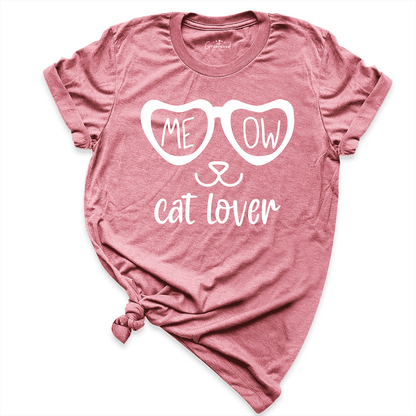 Meow Cat Lover Shirt Mauve - Greatwood Boutique