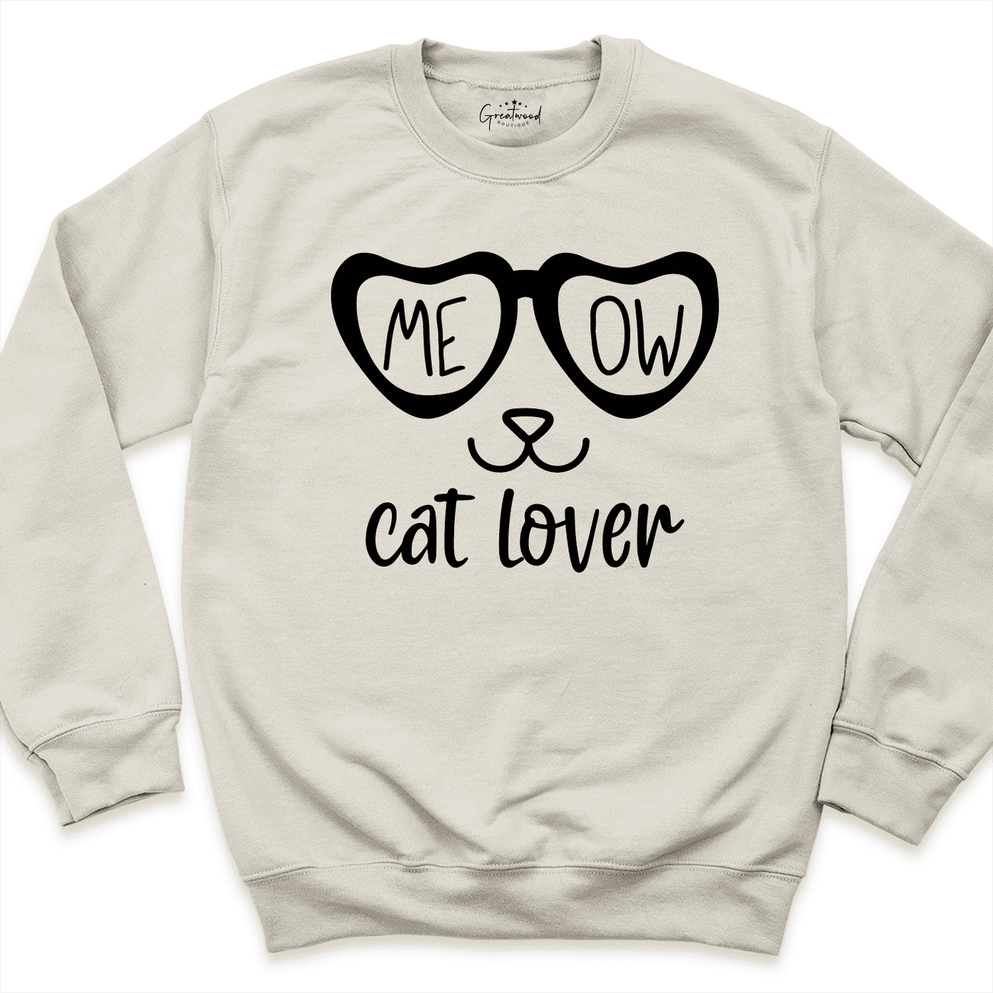 Meow Cat Lover Shirt Sand - Greatwood Boutique