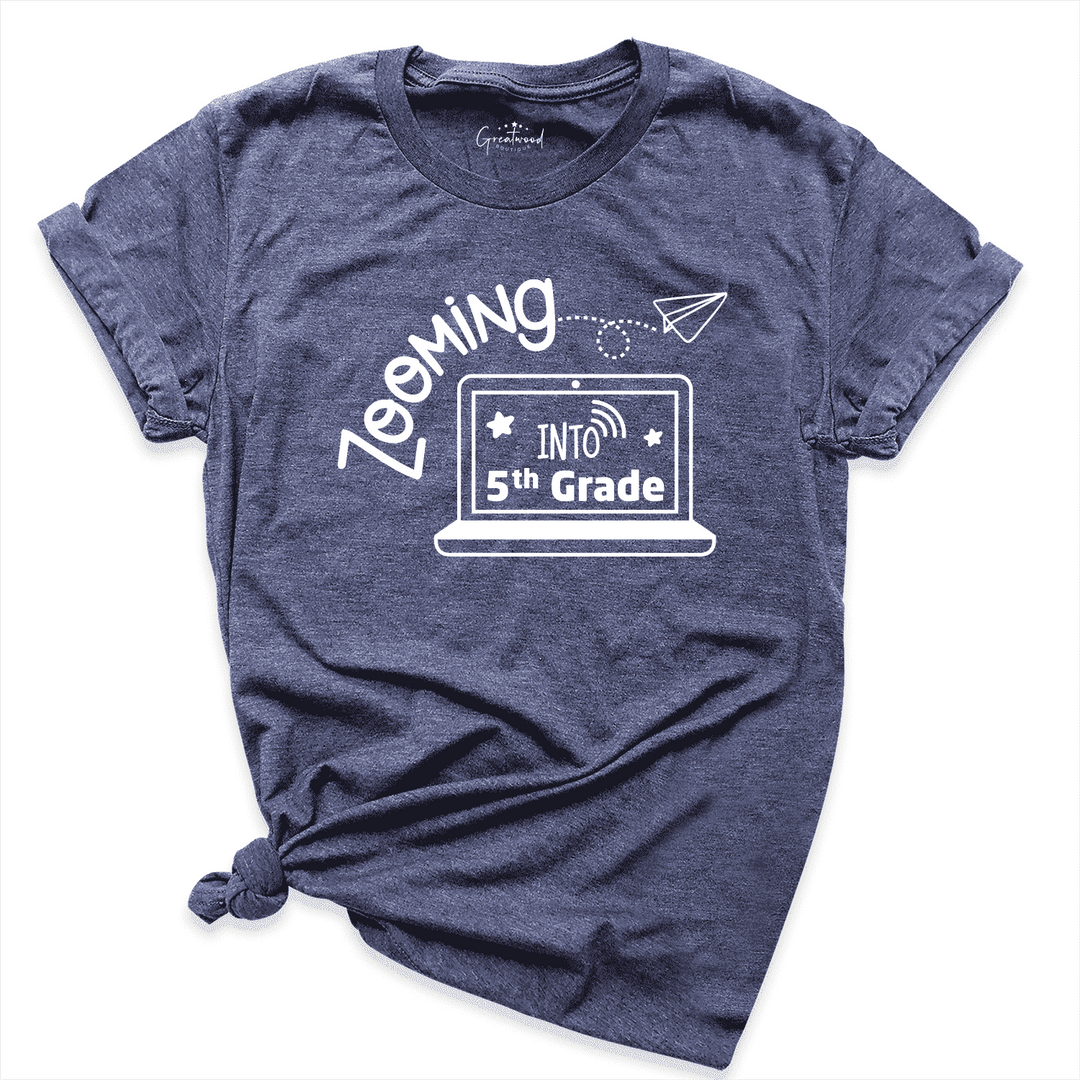 Zooming Into 5th Grade Shirt Navy - Greatwood Boutique