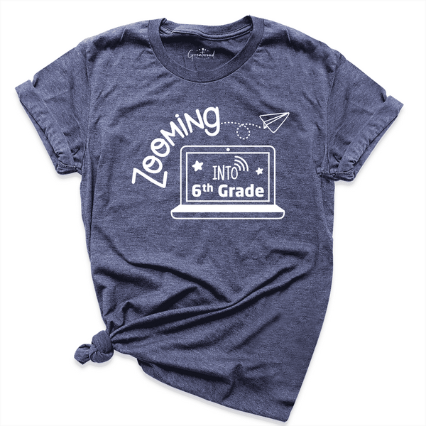 Zooming Into 6th Grade Shirt Navy - Greatwood Boutique 