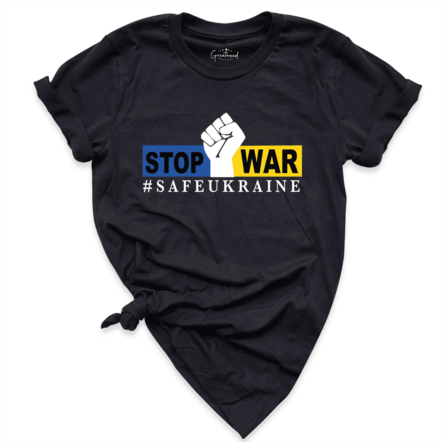 Stop War Ukraine Shirt Black - Greatwood Boutique