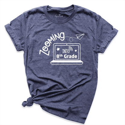 Zooming Into 8th Grade Shirt Navy - Greatwood Boutique