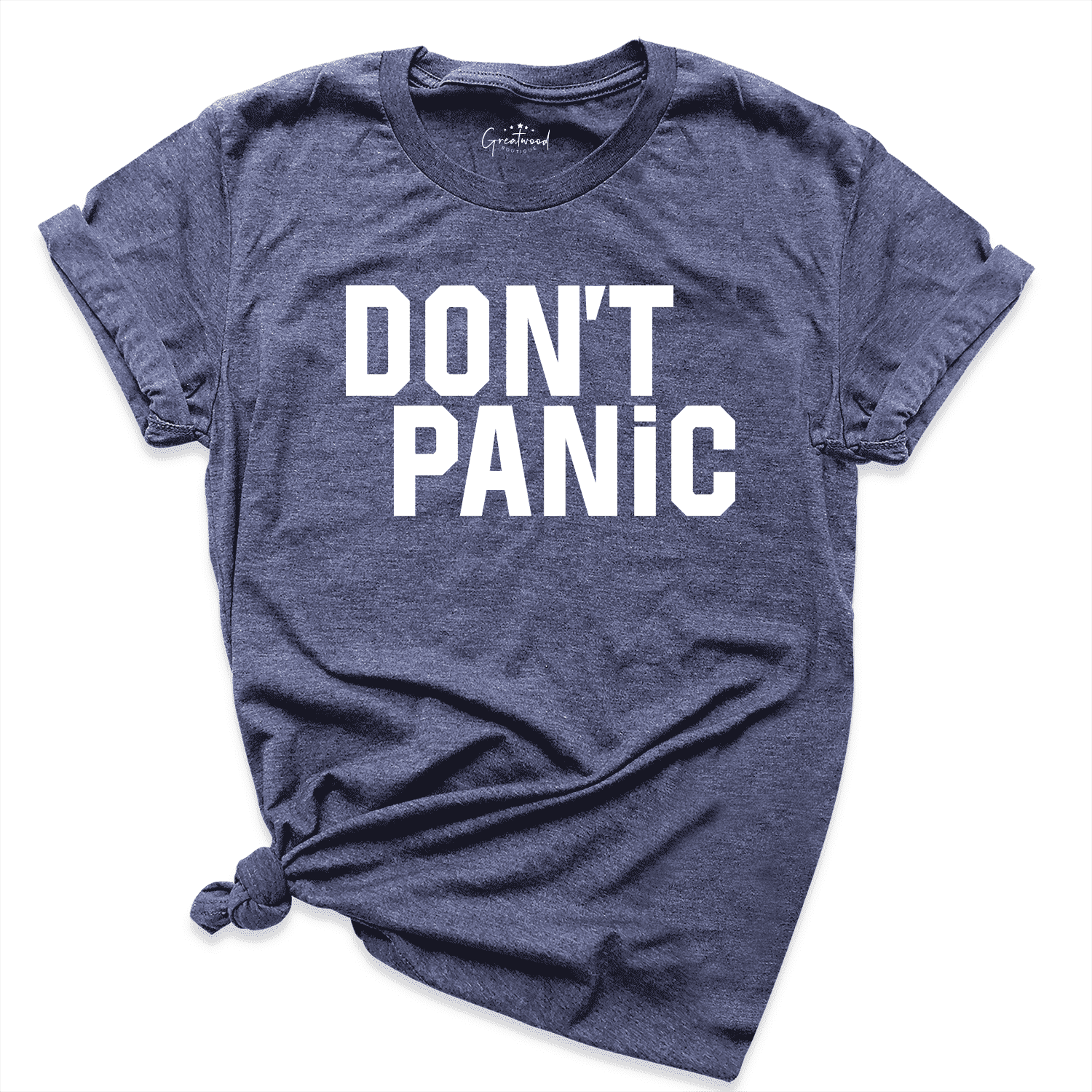 Don't Panic Shirt Navy - Greatwood Boutique