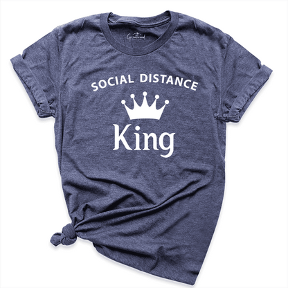 Social Distancing King Shirt Navy - Greatwood Boutique