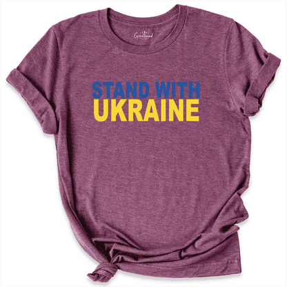 Stand With Ukraine Shirt Maroon - Greatwood Boutique