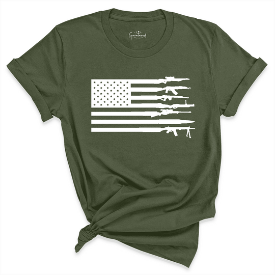 American Flag Gun Shirt