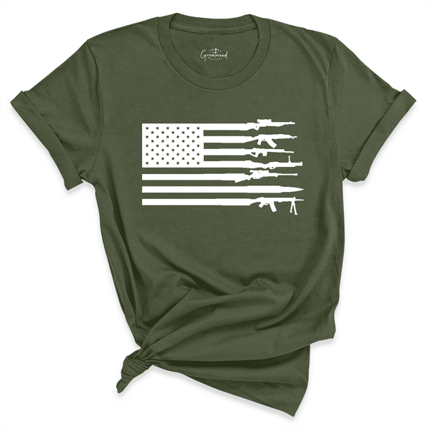 American Flag Gun Shirt