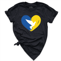 Ukraine Heart Shirt Black - Greatwood Boutique