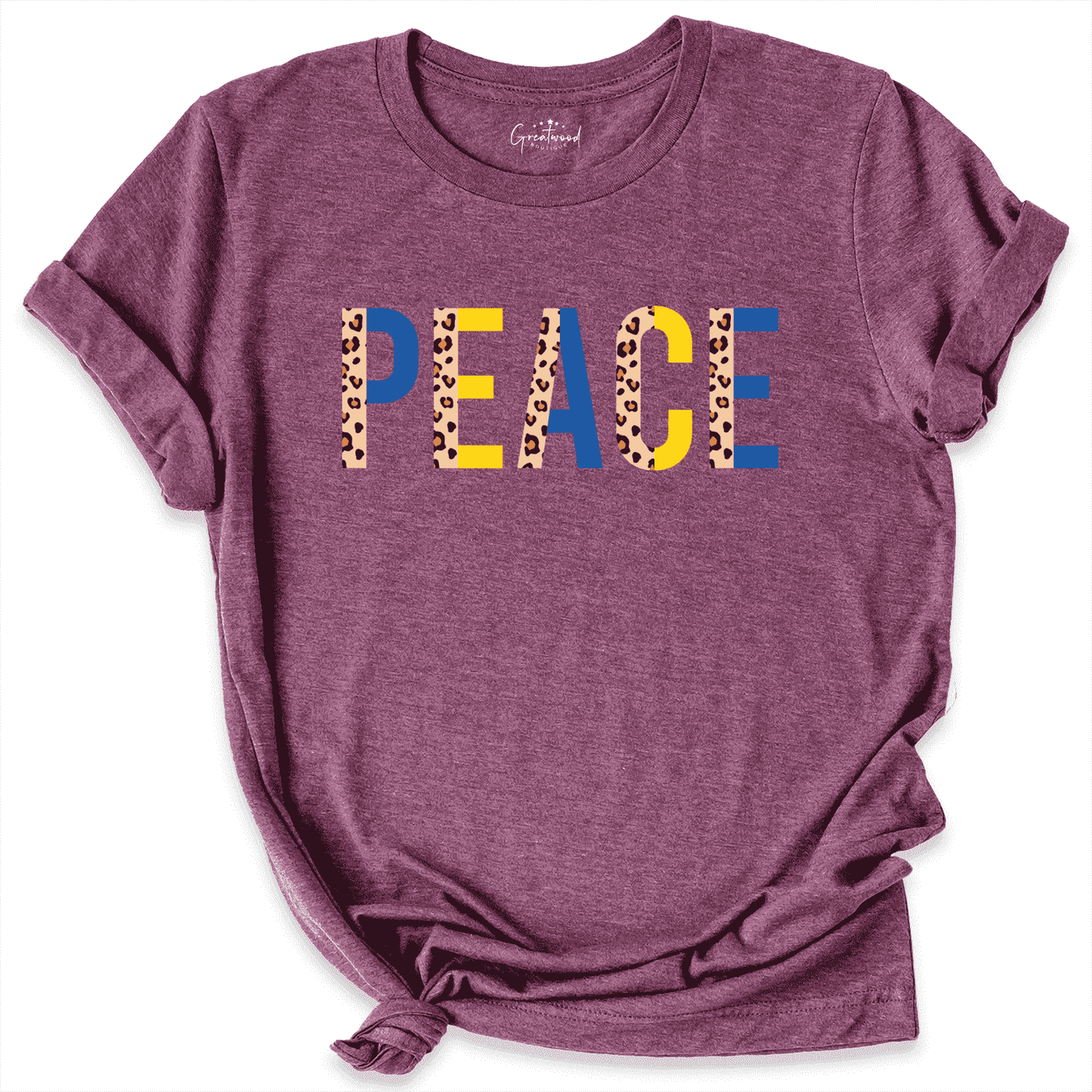 Peace Shirt Maroon - Greatwood Boutique