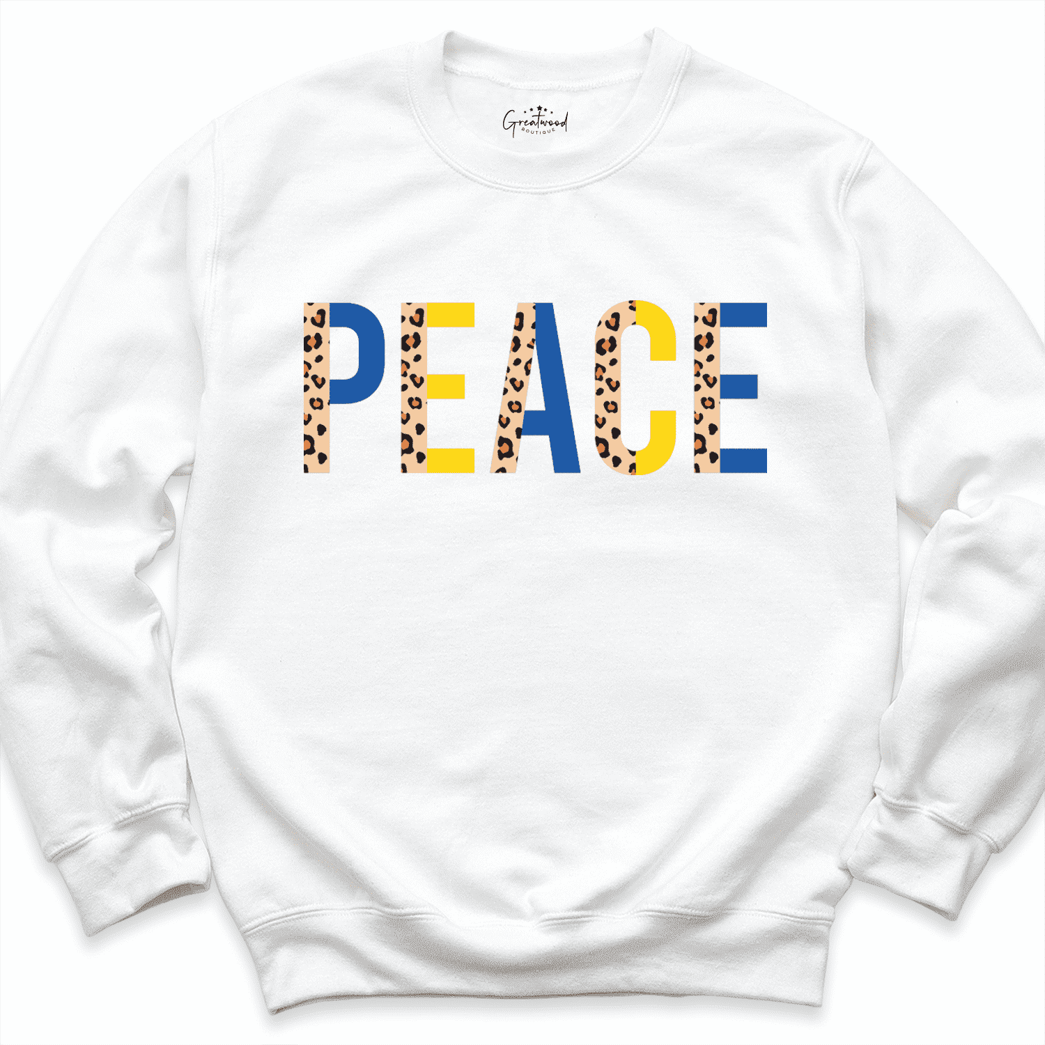 Peace Sweatshirt White - Greatwood Boutique