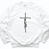 Faith Sweatshirt White - Greatwood Boutique