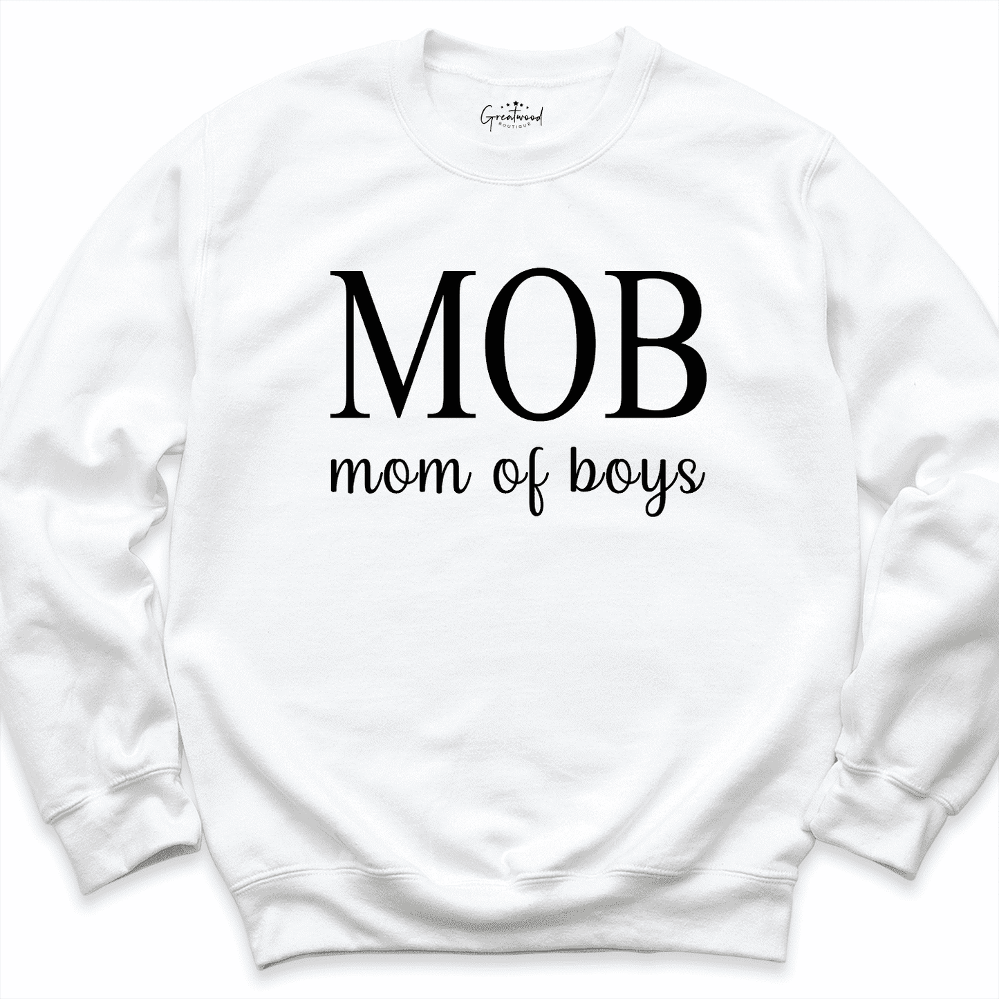 Mom of Boys Sweatshirt White - Greatwood Boutique