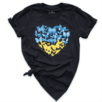 Ukraine Butterflies Shirt Black - Greatwood Boutique