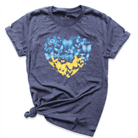 Ukraine Butterflies Shirt Navy - Greatwood Boutique