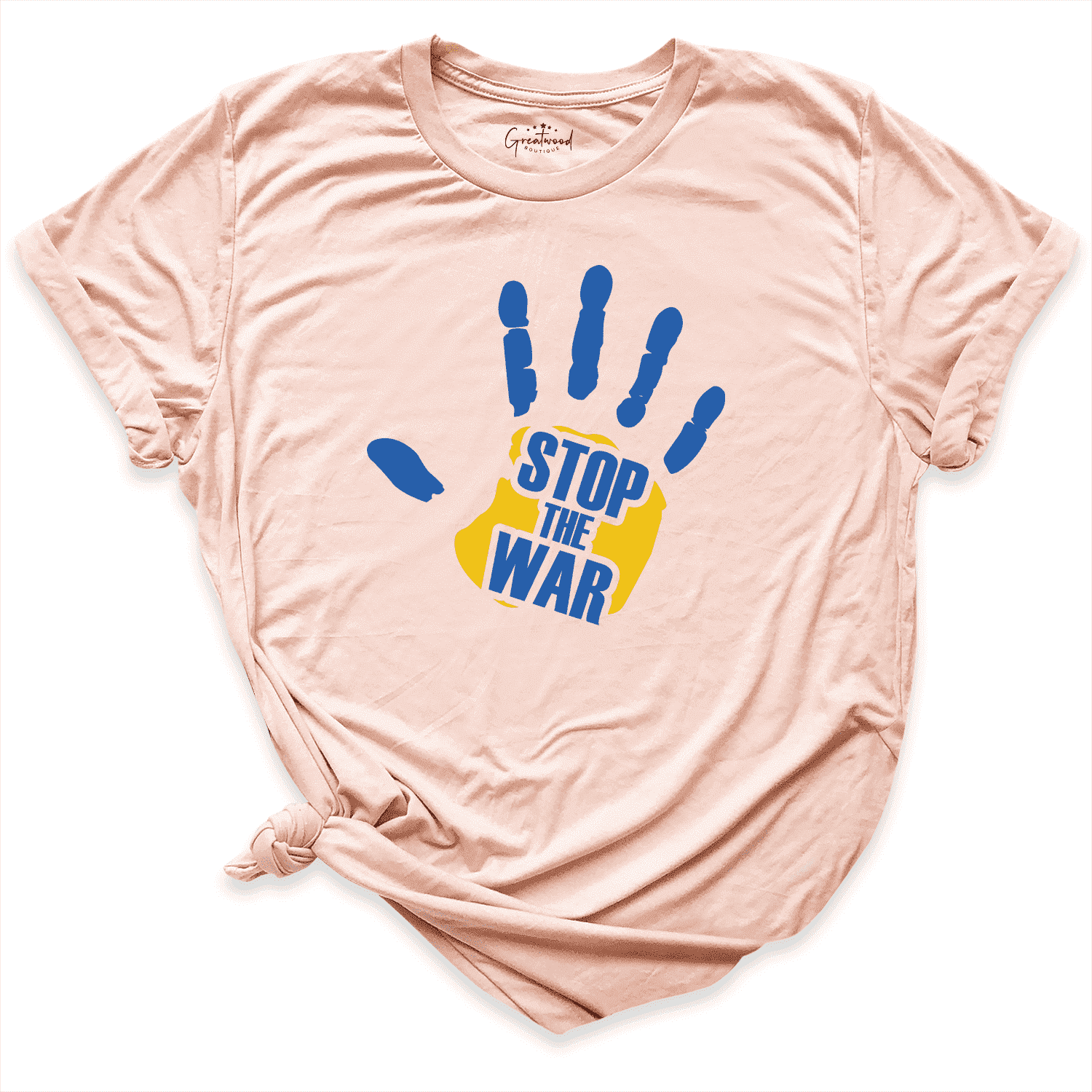 Stop The War Shirt Peach - Greatwood Boutique