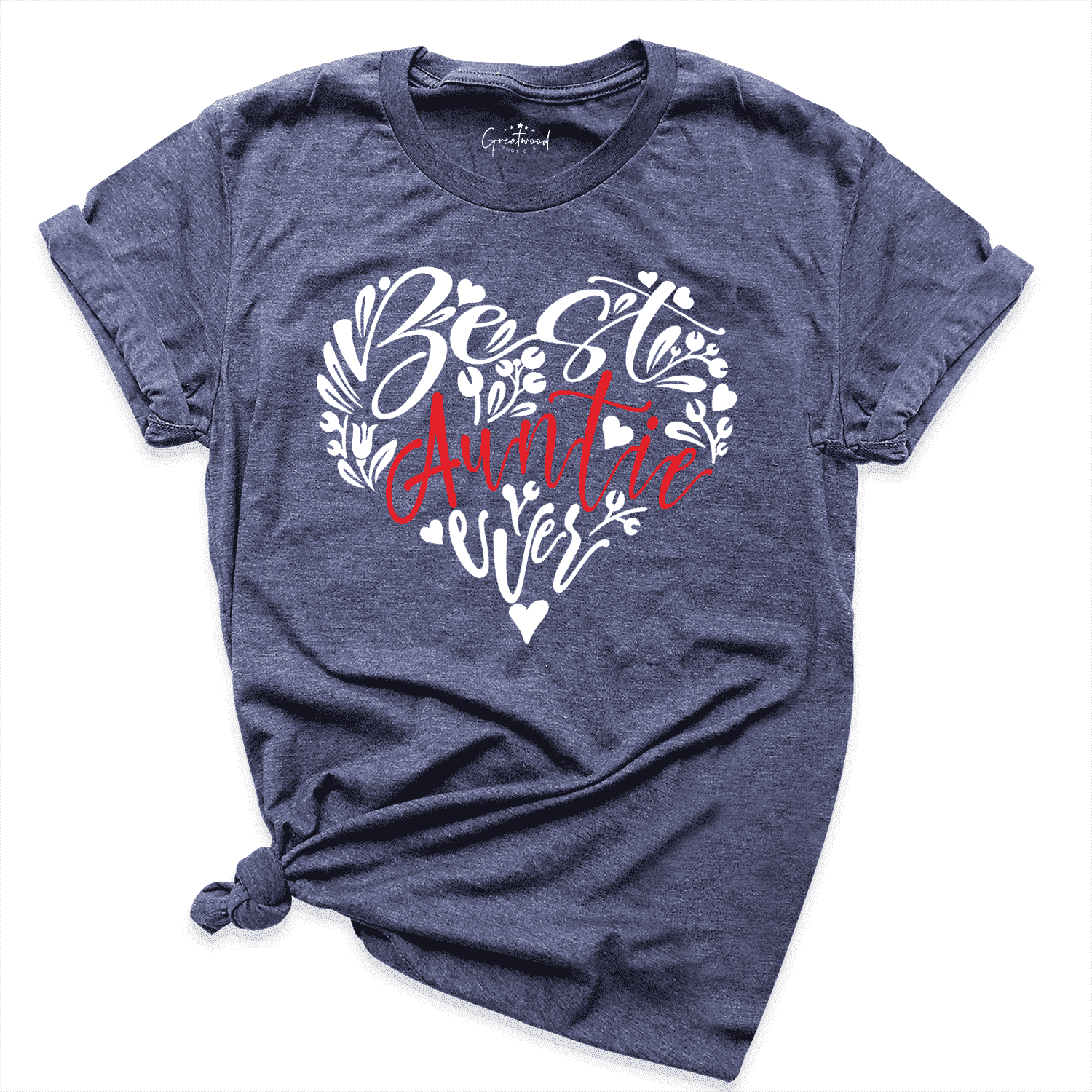 Best Auntie Ever Shirt Navy - Greatwood Boutique