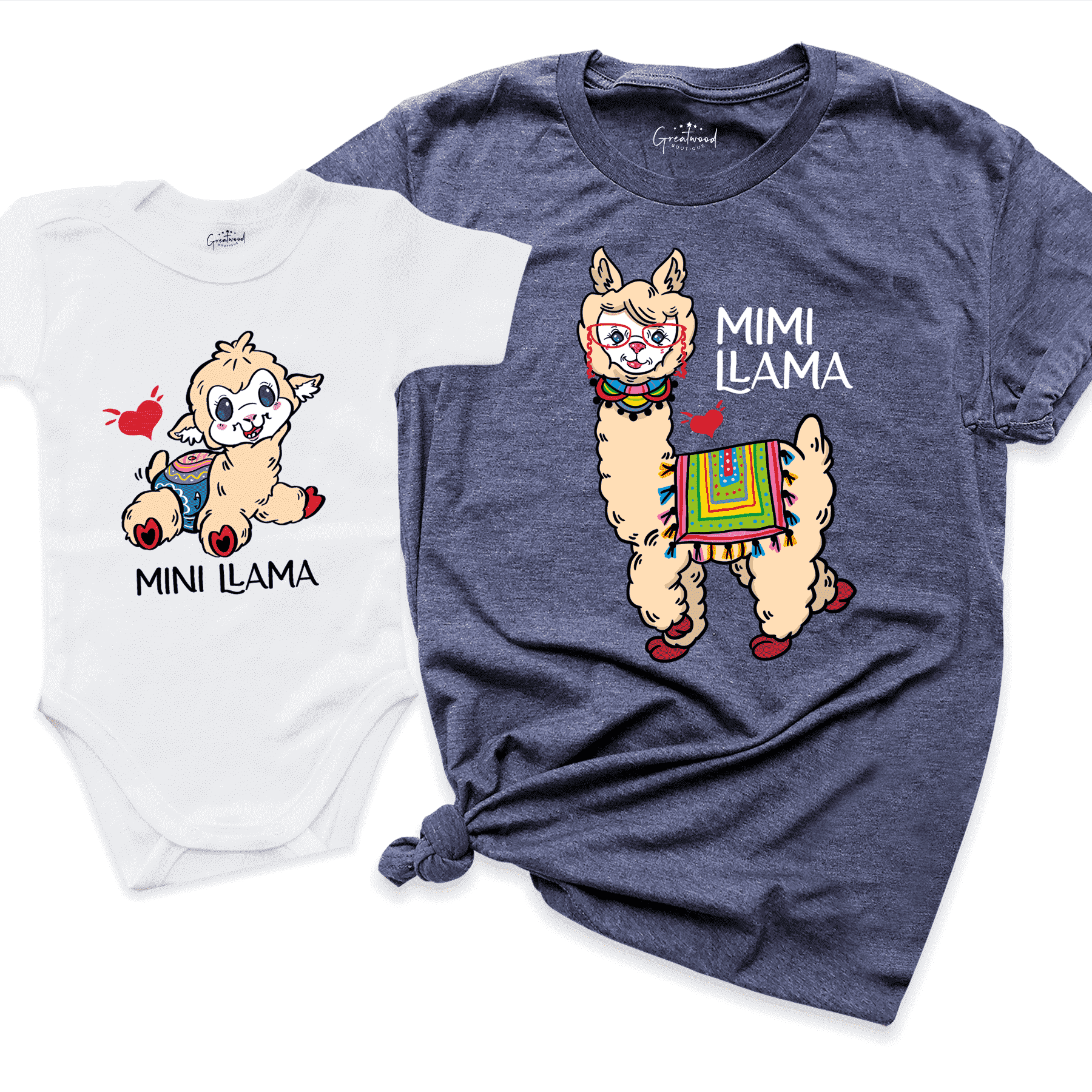 Mimi-Auntie & Mini Shirt Navy - Greatwood Boutique 