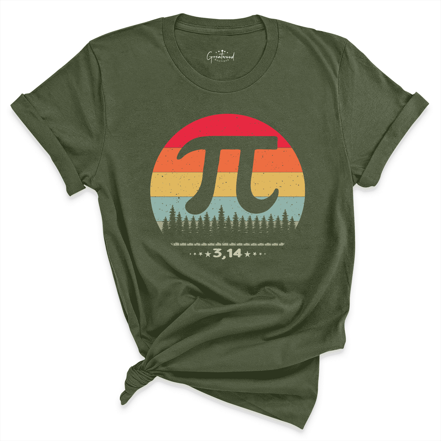 Pi Symbol Shirt Green - Greatwood Boutique