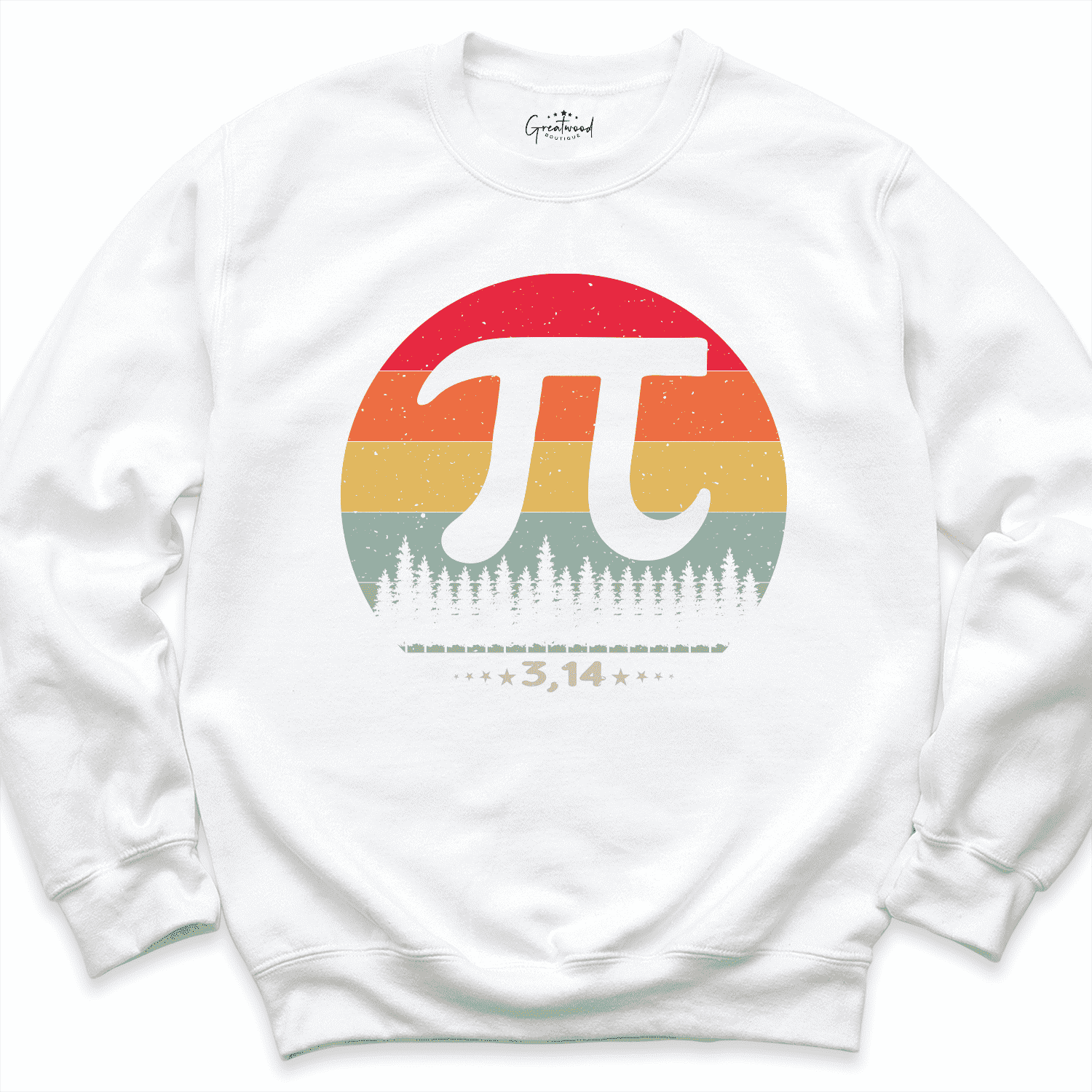 Pi Symbol Sweatshirt White - Greatwood Boutique