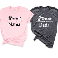 Blessed Mama & Dada Shirt Pink - Greatwood Boutique