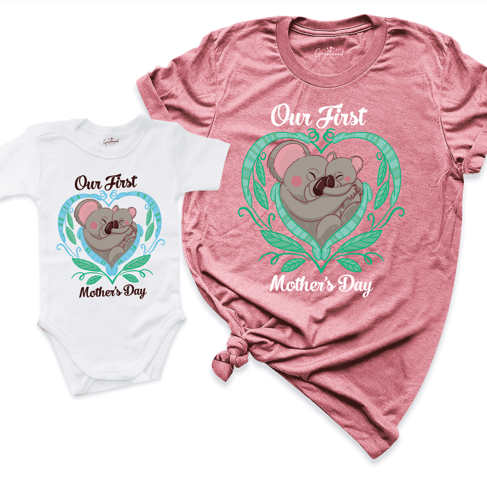 Our First Mothers Day Shirt Mauve - Greatwood Boutique