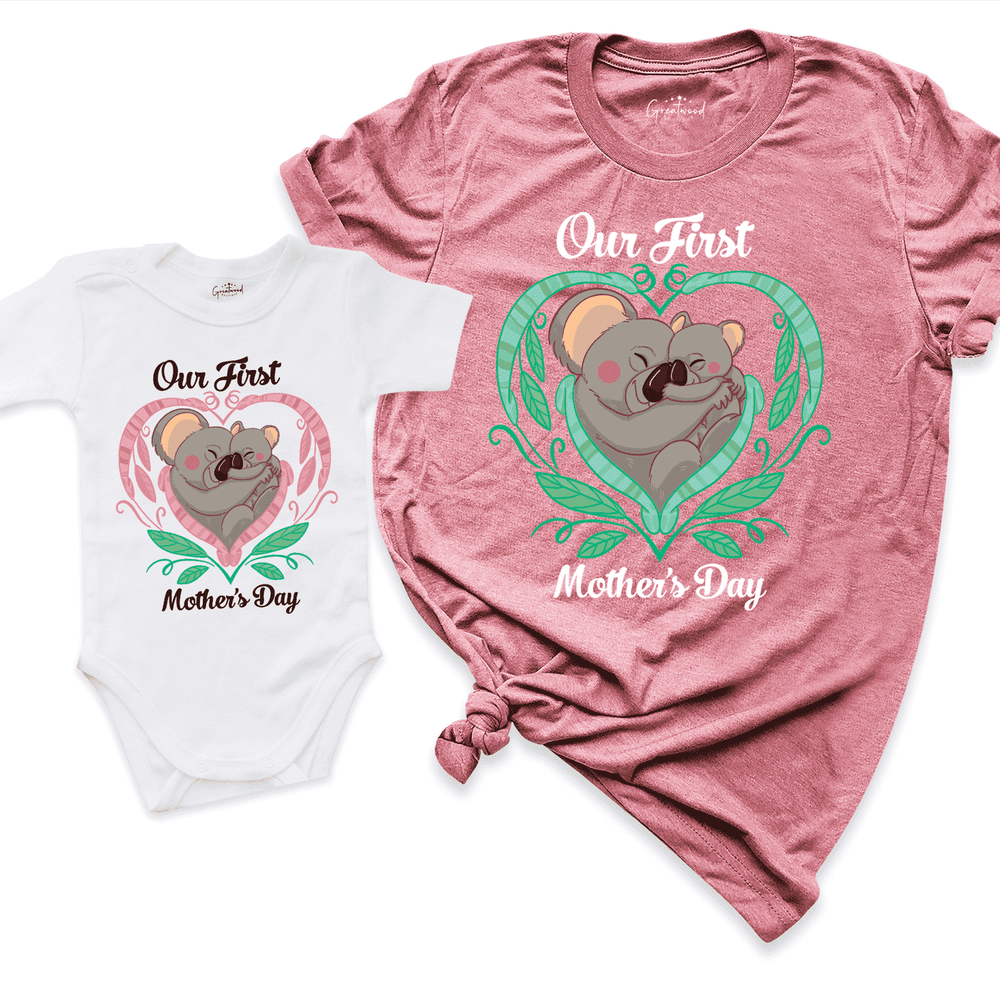 Our First Mother's Day Shirt Mauve -Greatwood Boutique