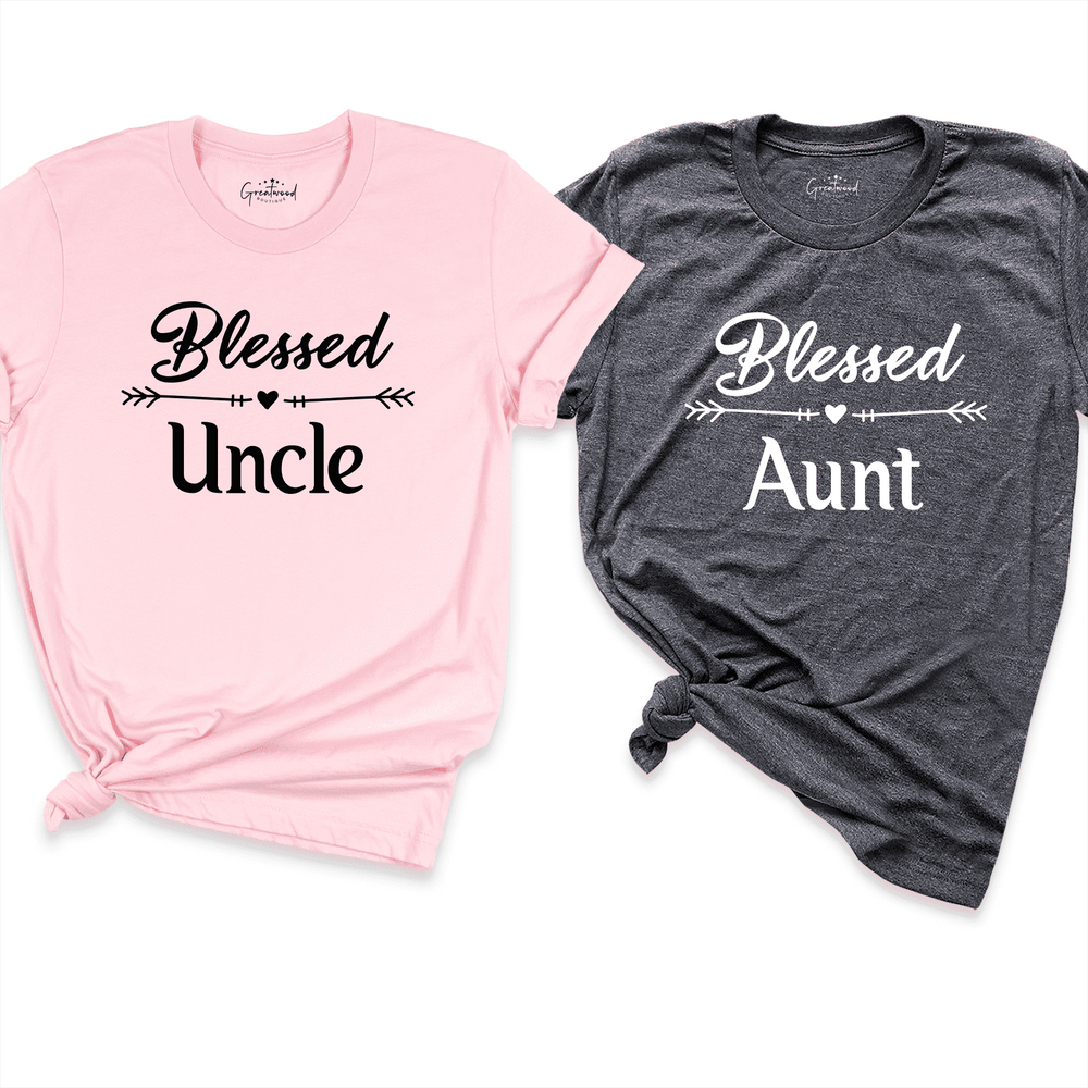 Blessed Uncle & Aunt Shirt Pink - Greatwood Boutique