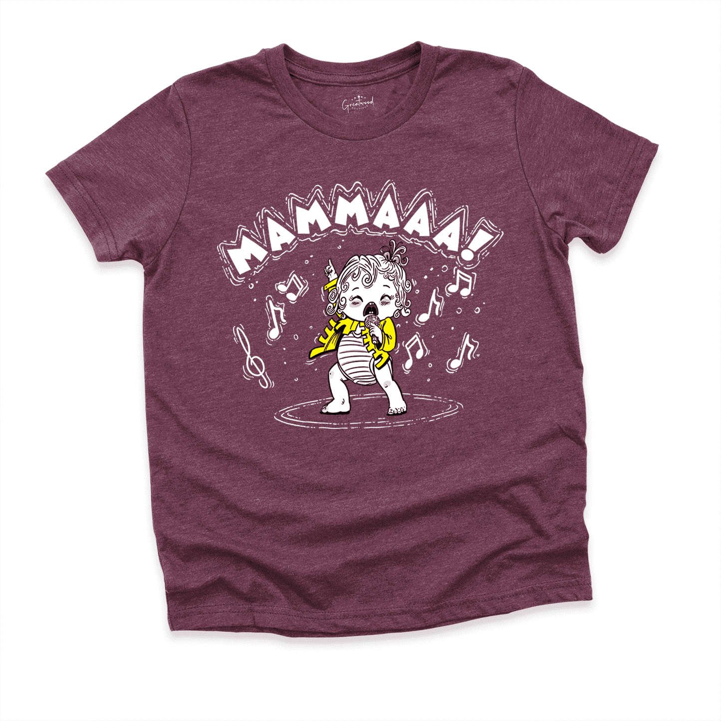 Mammaaa Youth Shirt Maroon - Greatwood Boutique