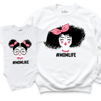 Mom Daughter Sweatshirt White - Greatwood Boutique