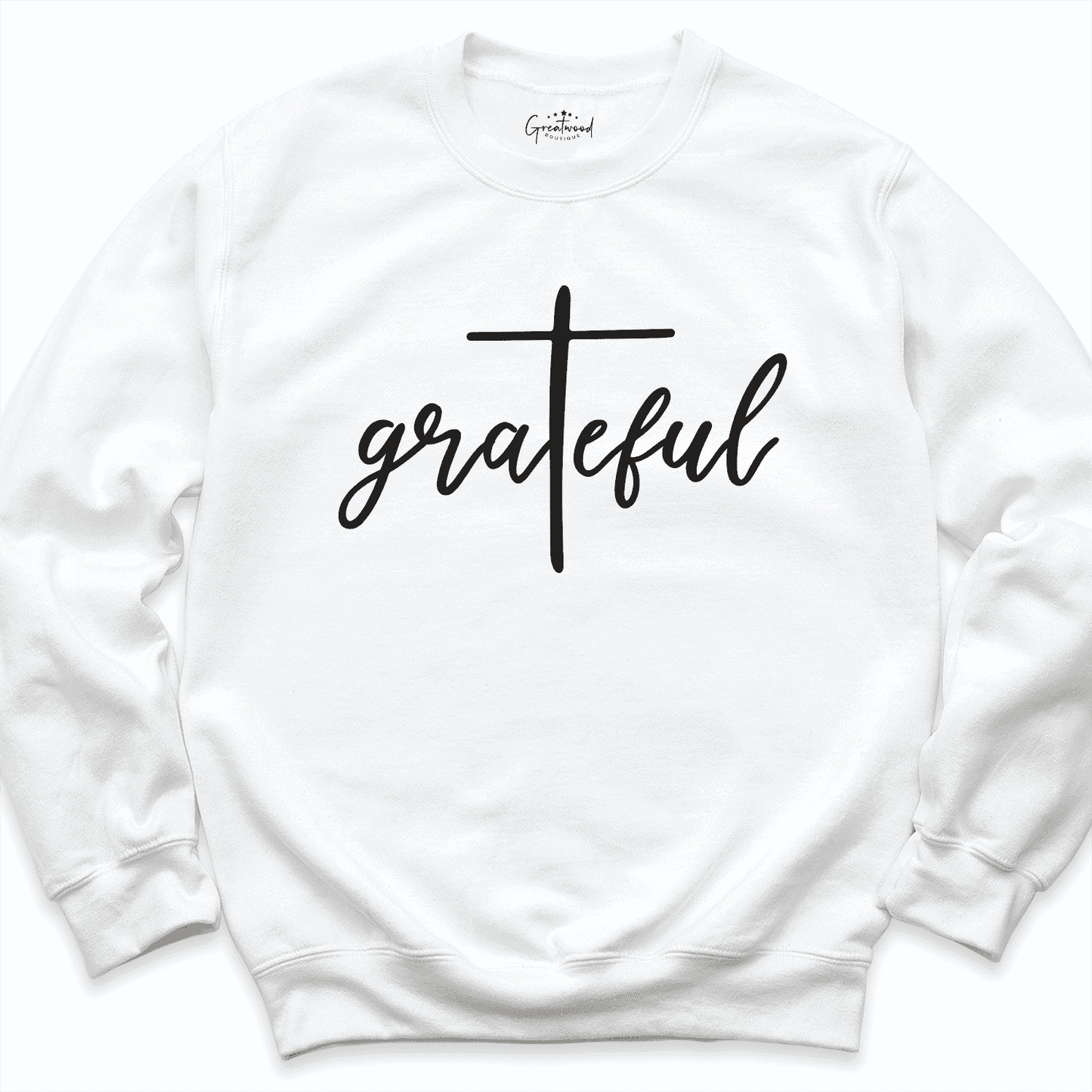 Grateful Christian Sweatshirt White - Greatwood Boutique