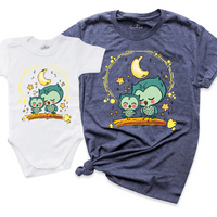 Cute Owl Mom And Baby Shirt Navy - Greatwood Boutique