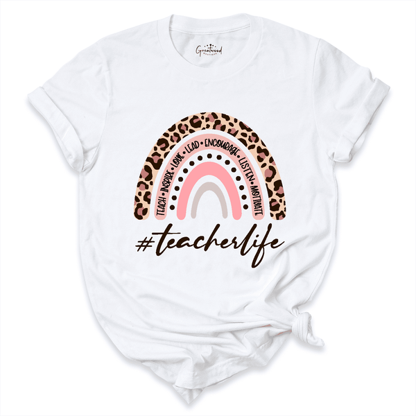 Teacher Life Shirt White - Greatwood Boutique
